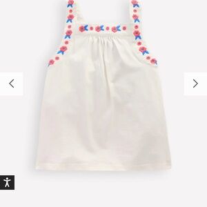 NWT! Boden Embroidered Sleeveless Top
Soft Ivory Size 11-12 Years